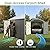 Patiowell 12x20 FT Outdoor Storage Shed, Large Metal Garden Shed with Lockable Doors & Windows, Waterproof Reinforced Tool Shed with Side Door & Air Vents for Cars Trucks Boats, Black