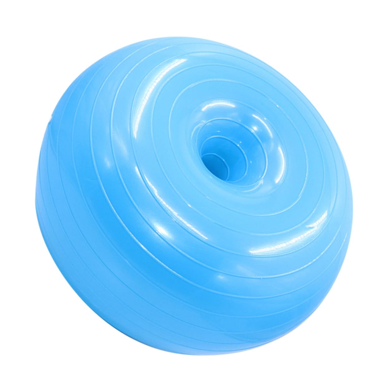 Alipis Blauer Donut Gymnastikball aus PVC mit Luftpumpe für Zuhause