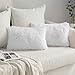 MIULEE Funda de Cojines de Sofá Cojín de Pelusa Funda de Almohada Suave y Comodo Mullido Decoracion para Cama Habitacion Silla Sala de Estar Dormitorio Oficina Salon 2 Piezas 30x50 cm Blanco