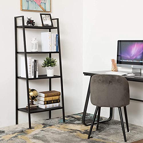 4-Tier-Metal-Ladder-Shelf-Black-Ladder-Bookshelf-Multifunctional-Ladder-Shaped-Plant-Flower-Stand-Industrial-Organizer-Rack-Storage-Shelves-for-Living-Room-Bedroom-Office 4 Tier Metal Ladder Shelf Black Ladder Bookshelf Multifunctional Ladder Shaped Plant Flower Stand Industrial Organizer Rack Storage Shelves for Living Room Bedroom Office