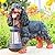 Garden Dog Statues Outdoor Decor, Solar Lights Outdoor Cocker Spaniel Figurine Garden Decorations Solar Dog Ornaments for Patio, Lawn, Yard Art Decoration, Housewarming Gifts