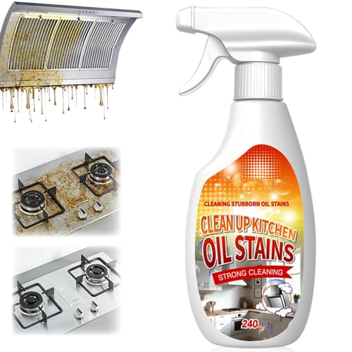 jioijioi Clean Up Kitchen Oil Stains Spray,Kitchen Spray Cleaner,All-Purpose Cleaning Spray for Kitchens,Multi-purpose Oils Stain Cleaner,Clean Up Kitchens Oil Stains(240ml/8.45oz)