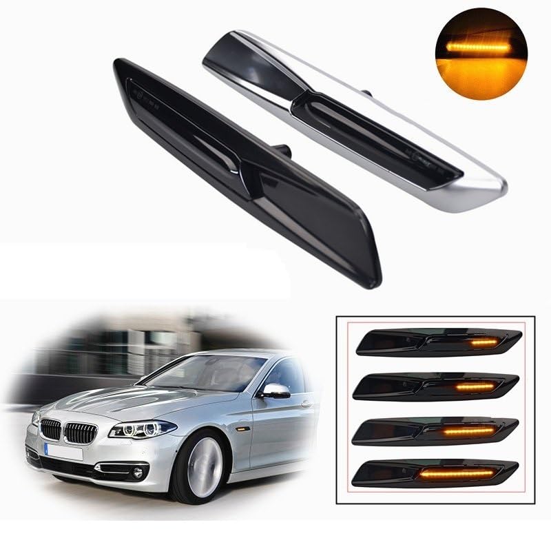 Intermitentes dinámicos LED ámbar para BMW Serie 1 3 5 F10 F30 E90 E46 2