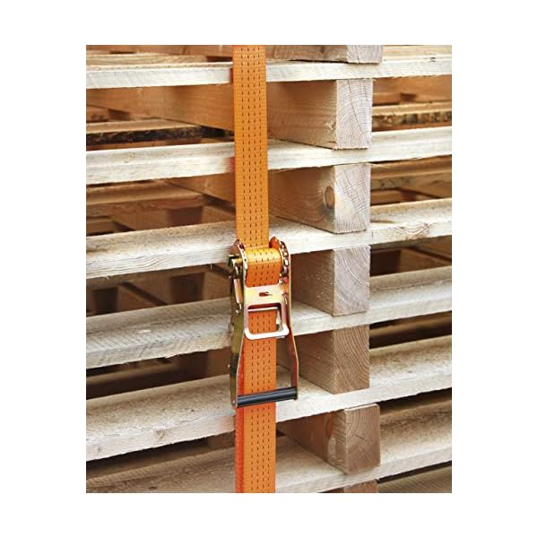 Kerbl Ratschenzurrgurt mit Spitzhaken (Zugkraft direkt 2000 kg, LÃ¤nge 15m, Breite 50 mm) 37160, orange – Bild 6