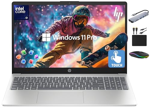 Image of HP Premium 15.6" HD Touchscreen Business Laptop, 32GB RAM, 1.5TB Storage (1TB SSD+500GB Ext), 6-Core Intel i3 Processor (Upto 4.4GHz), Long Battery, MarxsolAccessory, Lifetime Office 2024, Win 11 Pro