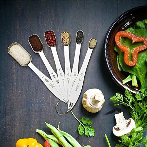 Allecto Plus - Set Van RVS Maatlepels Voor In De Keuken Met Kom Keukenaccessoires Met Mini Maatlepels Kookmaatlepels