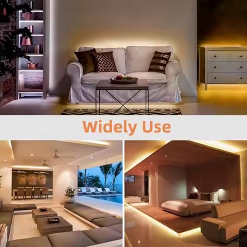 Image of 16.4 Feet LED Neon Strip Lights, with 12V Adapter, Waterproof IP65, Silicone Flexible Rope Light for Home Decor | Led Strip Lights | Neon Lights | 5 Meter | (Blue-NEON) (Warm White)