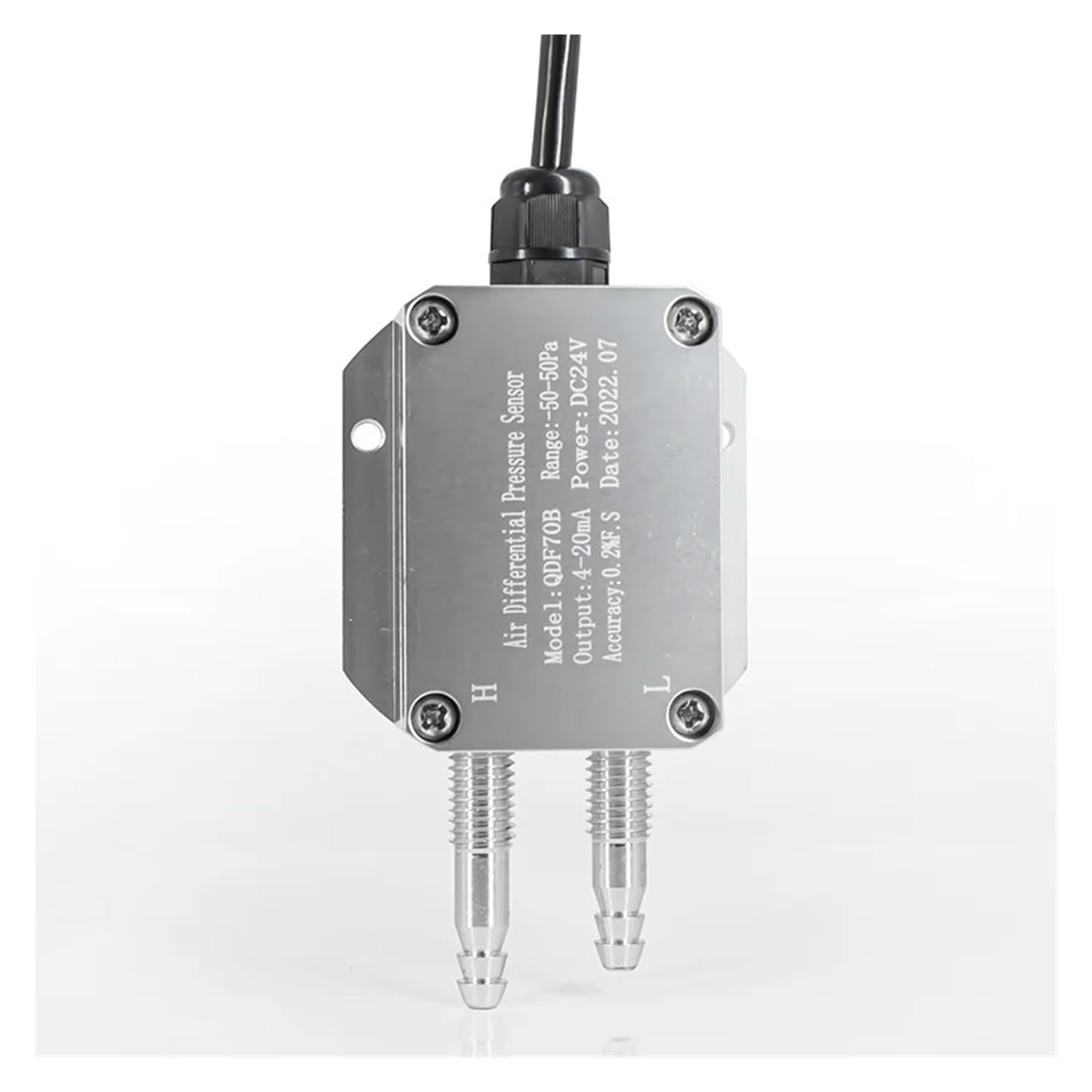 Transmisor de presión diferencial (0-1 kPa, 0-2 kPa, 0-5 kPa), Sensor de presión diferencial, transductor de 4-20 mA, 0-10 V, 0-5 V, RS485 (Color: Salida 0-5 V, tamaño: -200 a 200 Pa)