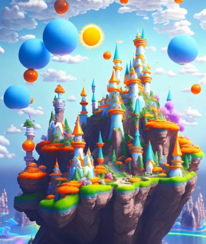 Château fantastique Meechi poster artistique pour s'évader au quotidien grand format
