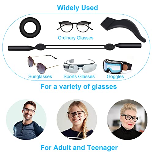 15 Pcs Glasses Strap, Sunglasses Strap, Adjustable Eyeglasses Strap, Sports String Strap For Men Women Kids, 12 Pcs Eyewear Glasses Holders Straps Retainers, Glasses Chains Lanyards Accessories Vopton #TOP5