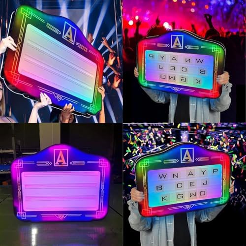 VIP Bottle Service Sign with Custom Logo, Handheld LED Letter Presenter, Acrylic Spellable Plaque, Ideal for Club, Party, Bar & Event Lighting Décor