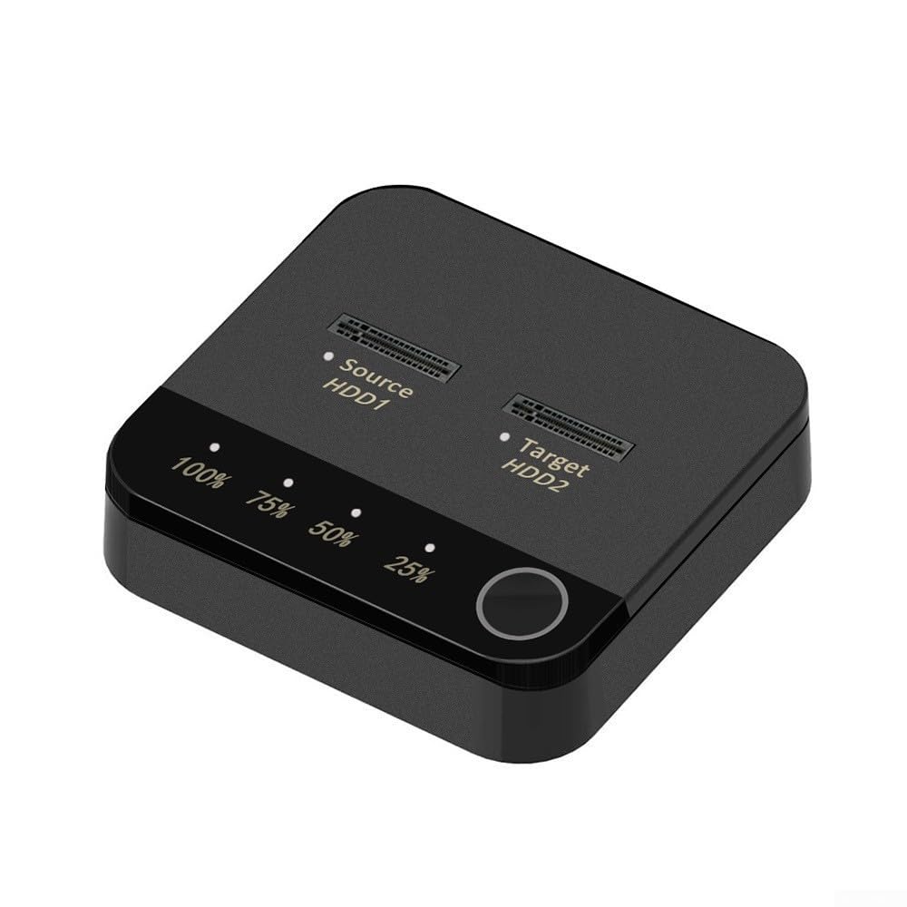 M.2 per stazione clone sata Offline Copy Dual Bay M.2 per stazione clone sata | Funzione di clonazione offline, nessun PC necessario, risparmio di tempo, funzionamento semplice, trasferimento dati sicuro