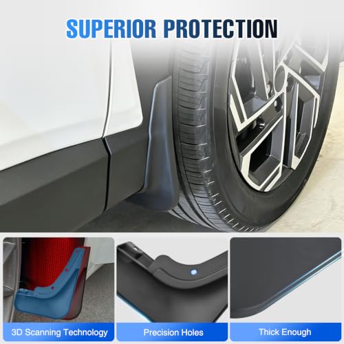 Image of Nilight Mud Flaps Splash Guards for Hyundai Tucson 2022-2026 | No Drilling Precision Fit, Heavy Duty All Weather Protection, Front & Rear Set