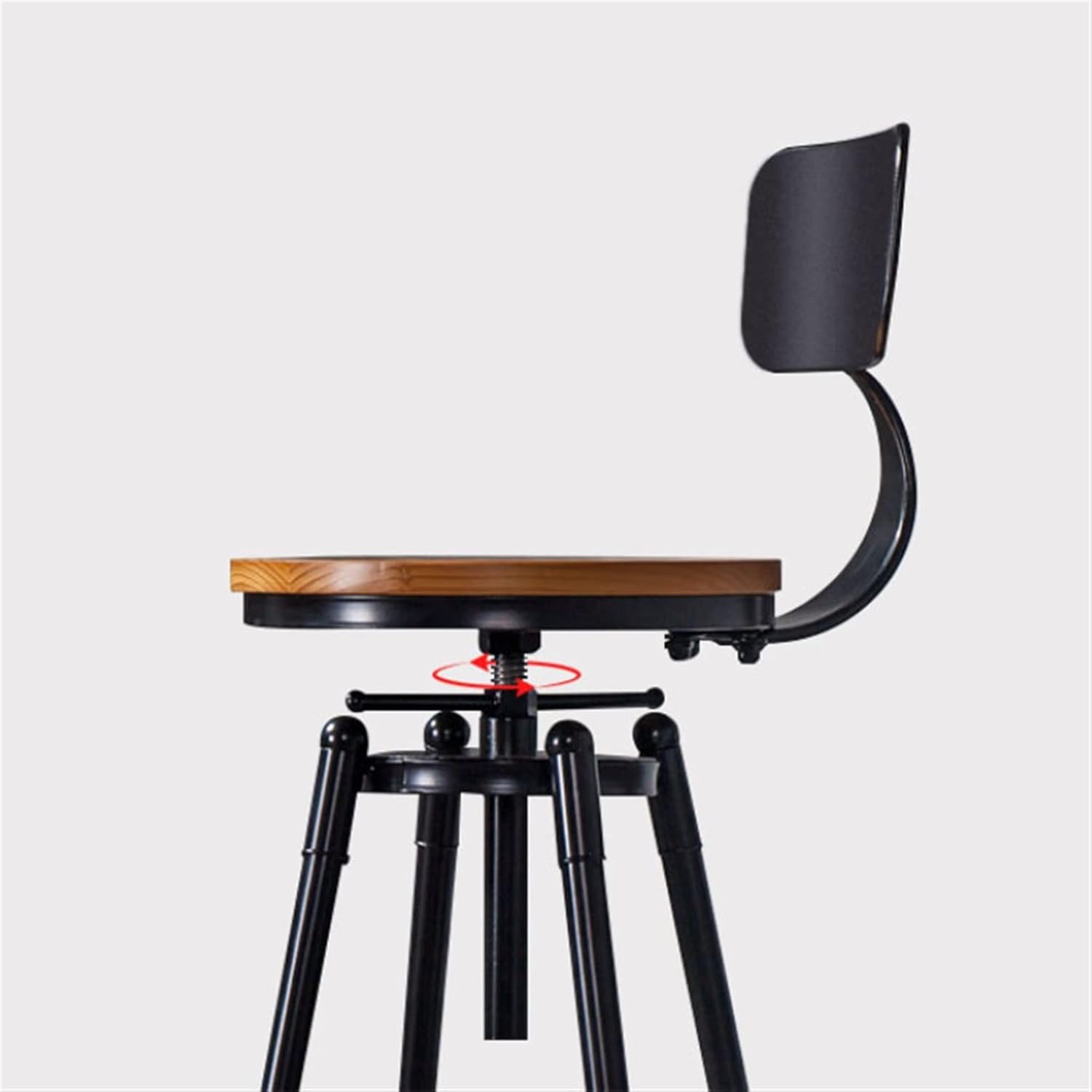 ながさん バー バーチェア モダン メタル 調節可能な背もたれ付きチェア バー