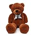 Angelove Teddybär Groß XXL Soft Riesen Teddy 180 cm Kuscheltier XL Plüschtier Dunkelbraun Steiff Kuschelteddy für Kinder Stofftiere Plush Toy teddybären Plüsch Spielzeug Made in EU