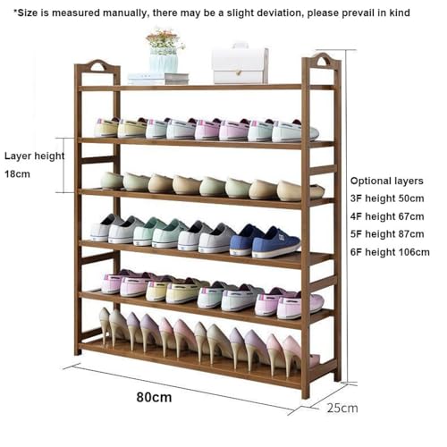 Étagère à chaussures en bambou durable pour entrée de maison