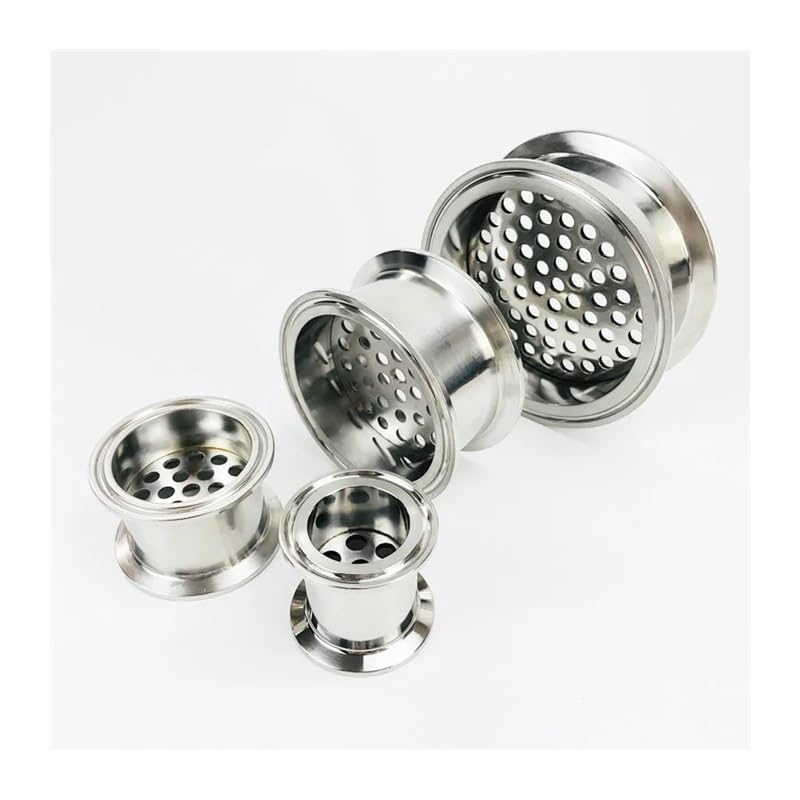 Piastra filtrante da 102 mm, ghiera da 119 mm, a tre morsetti, per accessori per la produzione di birra, in acciaio inox 304