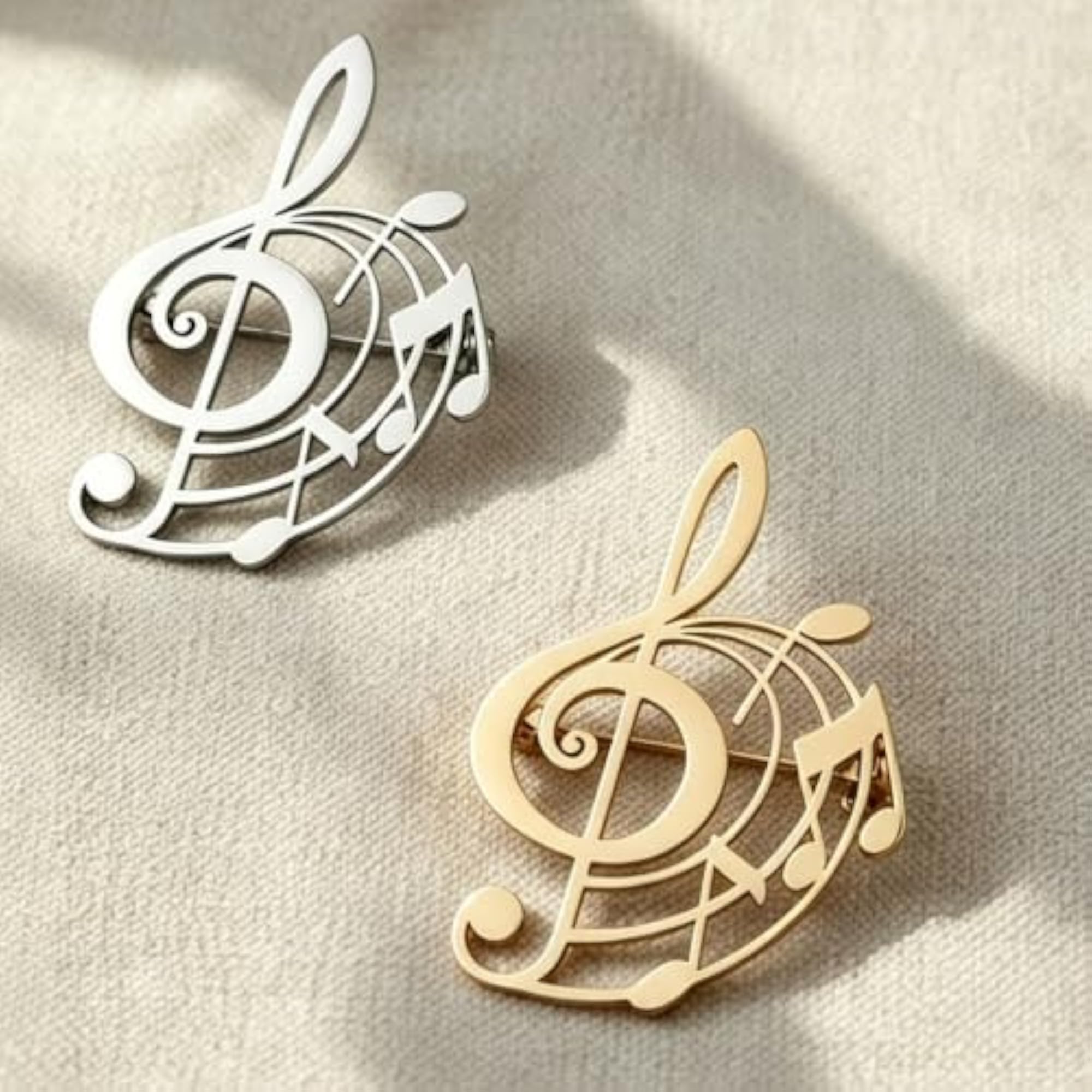 Personalized Music Note Name Brooch for Men & Women