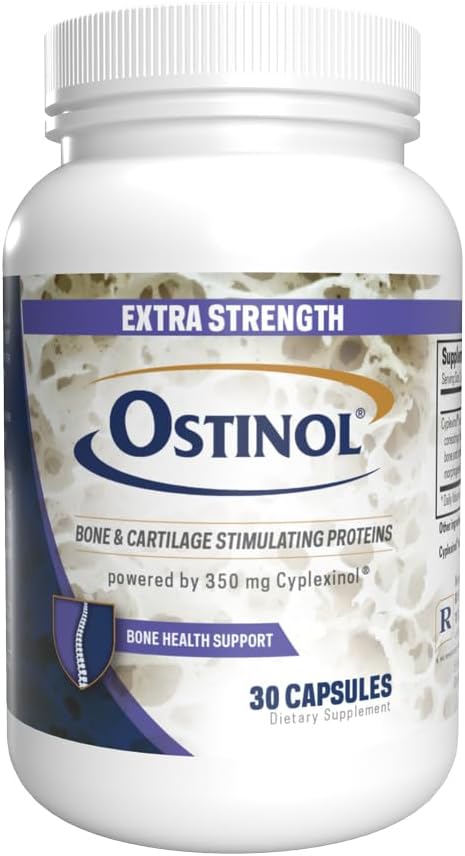ZyCal Bioceuticals Ostinol(TM) 350 Bone & Joint Supplement with 350mg of Cyplexinol® Bio-Active Protein Complex - for Moderate Bone Loss & Moderate Joint Disfunction - 30 ct Capsules
