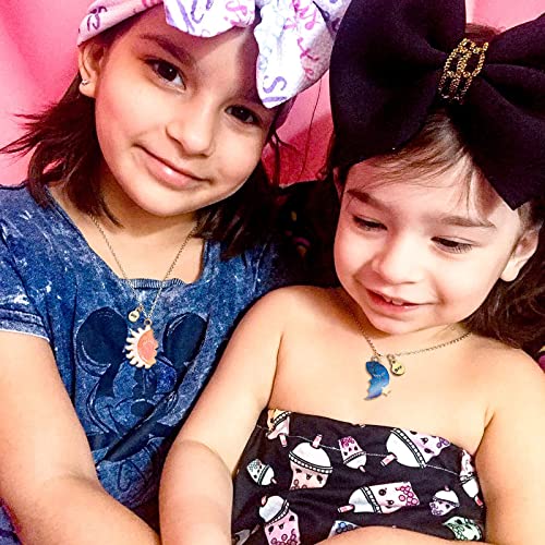 MJartoria Best Friend Necklaces BFF Necklace for 2 Friendship Valentines Day Gifts Split Sun and Moon Glow Necklace Pendant Set3