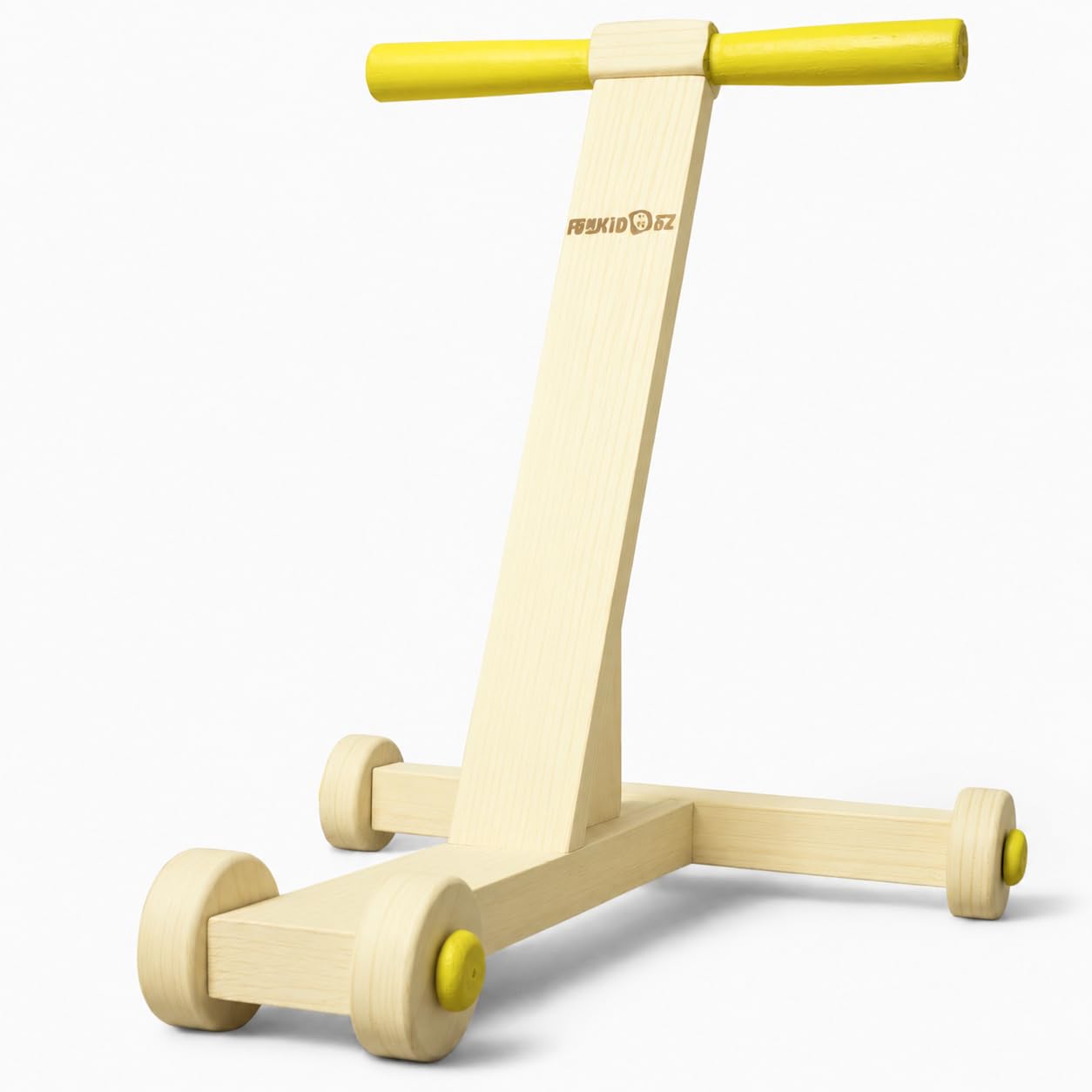 Funkiddoz Premium Wooden Baby Walker (Nadavandi) for 9-36 Months | Push Walker for Baby | Traditional Nadavandi Wooden Push Walker | Sturdy, Safe, Eco-Friendly Baby Push Toy | Easy DIY Assembly