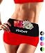 YesBelt #1 REVERSIBLE Running Belt and Waist Pack w ZIPPER - Better than Cell Phone Sports Armband - iPhone 6 Plus - Best Travel Money Belt - Stylish Fitness Zip 'n Flip Band for Workout - Black M