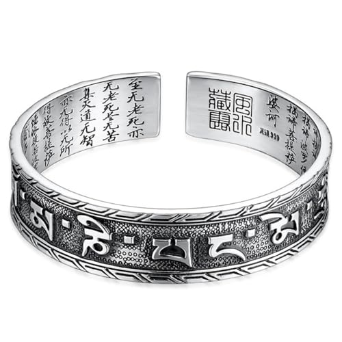 Heart Sutra Lucky Sutra Bracelet Red Rope Silver Lucky Lovers Tibetan Heart Sutra Bracelet