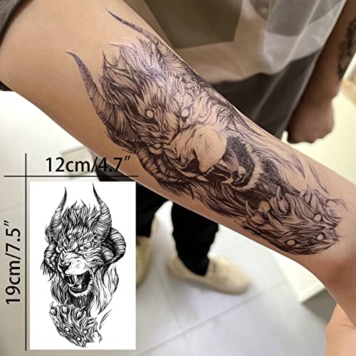 Aresvns Half Sleeve Temporary Tattoo For Men And Women,Waterproof Realistic Fake Tattoos For Adults,Including Flowers,Dragon,Tiger, Scorpion Christmas Gift #TOP1