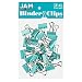 JAM PAPER Colorful Binder Clips - Small - 3/4 Inch (19 mm) - Teal Binderclips - 25/Pack