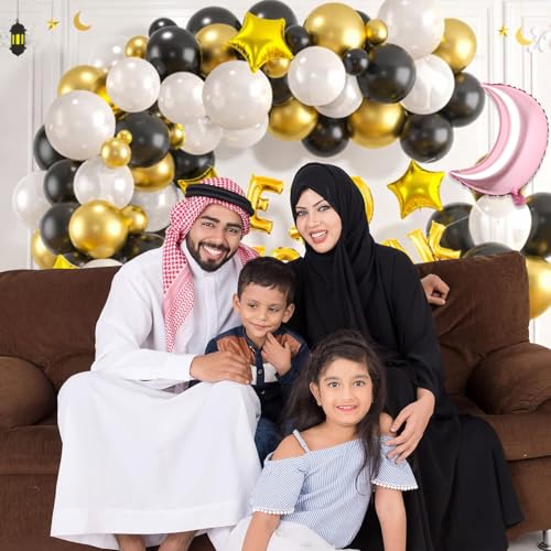 Image of Rozi Decoration Eid Mubarak Foil Balloons Decoration Combo Set of 68 Pcs Iftar Party Decorations | Ramadan Kareem Decoration Items | Eid Mubarak Decoration Set