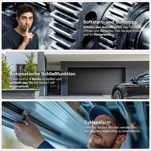 Belko® Garagentorantrieb EcoLift 800 für Schwing- & Roll-Tore bis 12m², inkl. 2 Fernbedienungen...