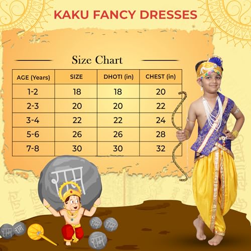 Image of Kaku Fancy Dresses Ram Costume for Kids Infant Baby Ram Dress for Boys with Accessories