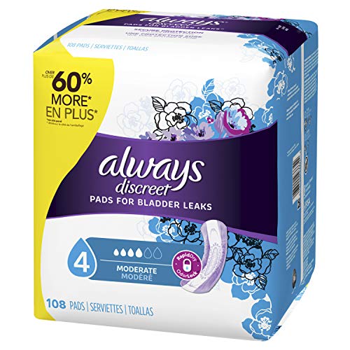 Image of Always Discreet Incontinence Pads, Moderate, Regular Length, 108 ea