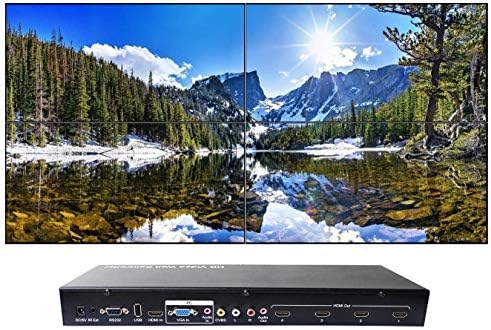 No Hassle AV 2x2 HDMI Video Wall Processor (2022 Version) HD TV 1080P Matrix Controller Splicer Splitter Display 2x2 2x1 1x2