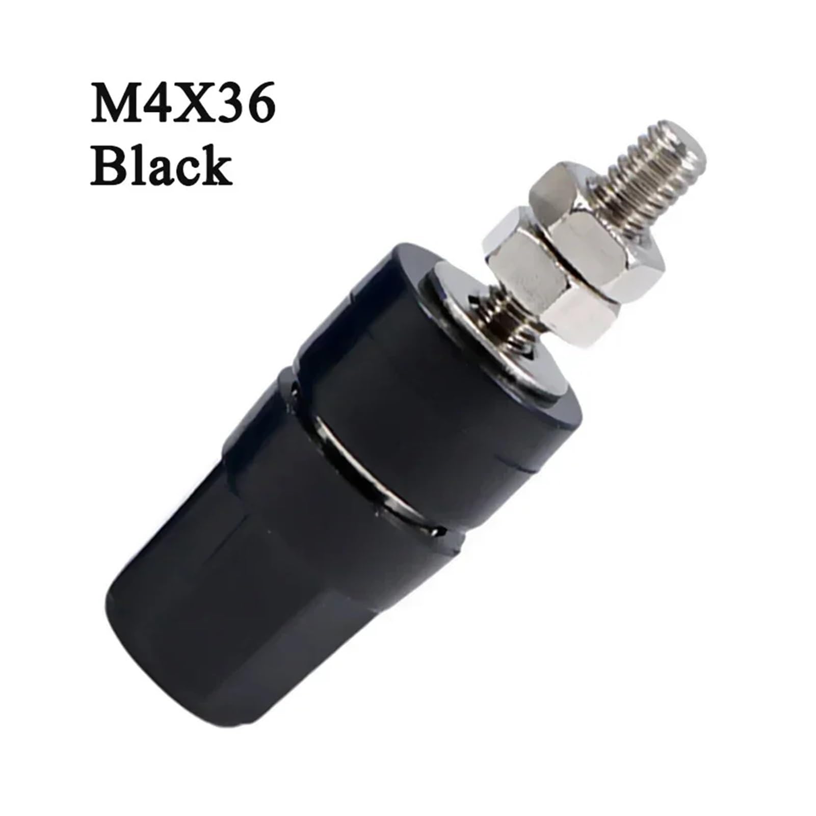 Power Junction Post Connectors Wire Binding Post Thread Screw M4 M5 M6 M8 M10 Weld Inverter Clamps Power Supply Connect Terminal Splice Terminal(M4 Black,1 Piece)