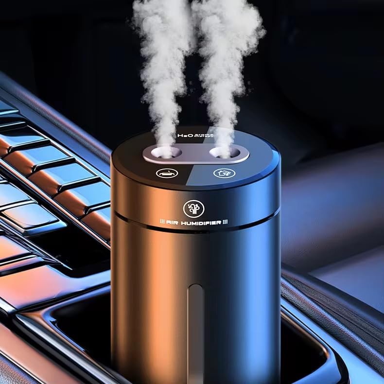 Image of Car Diffuser Humidifier Aromatherapy Essential Oil Air Freshener, Ultrasonic Atomizer, Adjustable Concentration, Auto On /Off, Built-in Battery