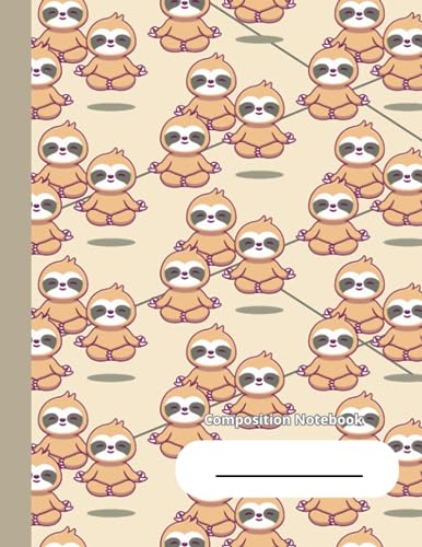 Cute Sloth Notebook | Nature-Inspired Notebook | Great for School, Work, Office, Journal, Diary: Sloth Diaries | 100 Lined Page | 8.5