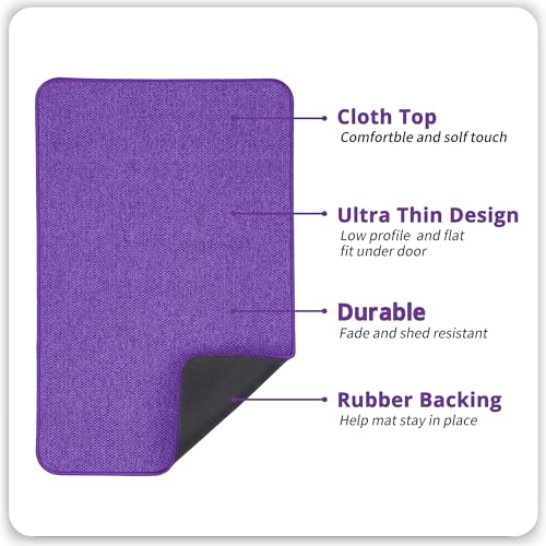 Image of Bath Mat,Ultra Thin Bathroom Rugs,Rubber Bath Mats for Bathroom,No Slip Bath Rugs,Quick Dry,Machine Washable,Low Pile,Absorbent,Shower Outside,Sink,Home Decor Accessories.Purple,2'x3'(24x36inch)