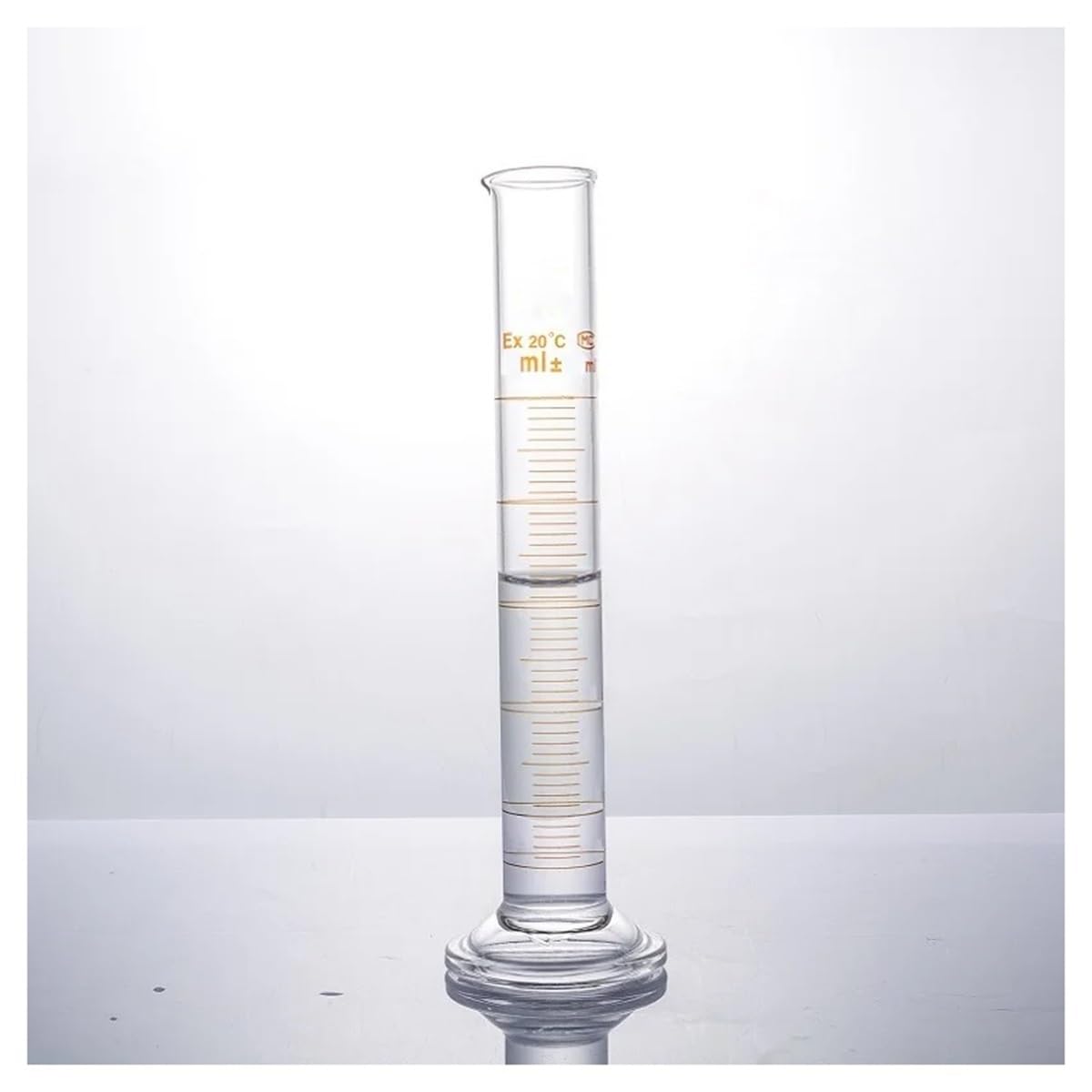 Labor Messgerät. 5 ml Messzylinder mit Ausguss und Graduierung, Glas, runder Boden, Labor, 110 mm Höhe, 0,1 ml Toleranz