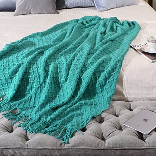 CREVENT Boho-Häkeldecke für Couch, Sofa, Stuhl, Bett, Dekoration, Geschenkidee Freundin, Mutter, Geburtstag, weich, warm, gemütlich… – Ansicht 2