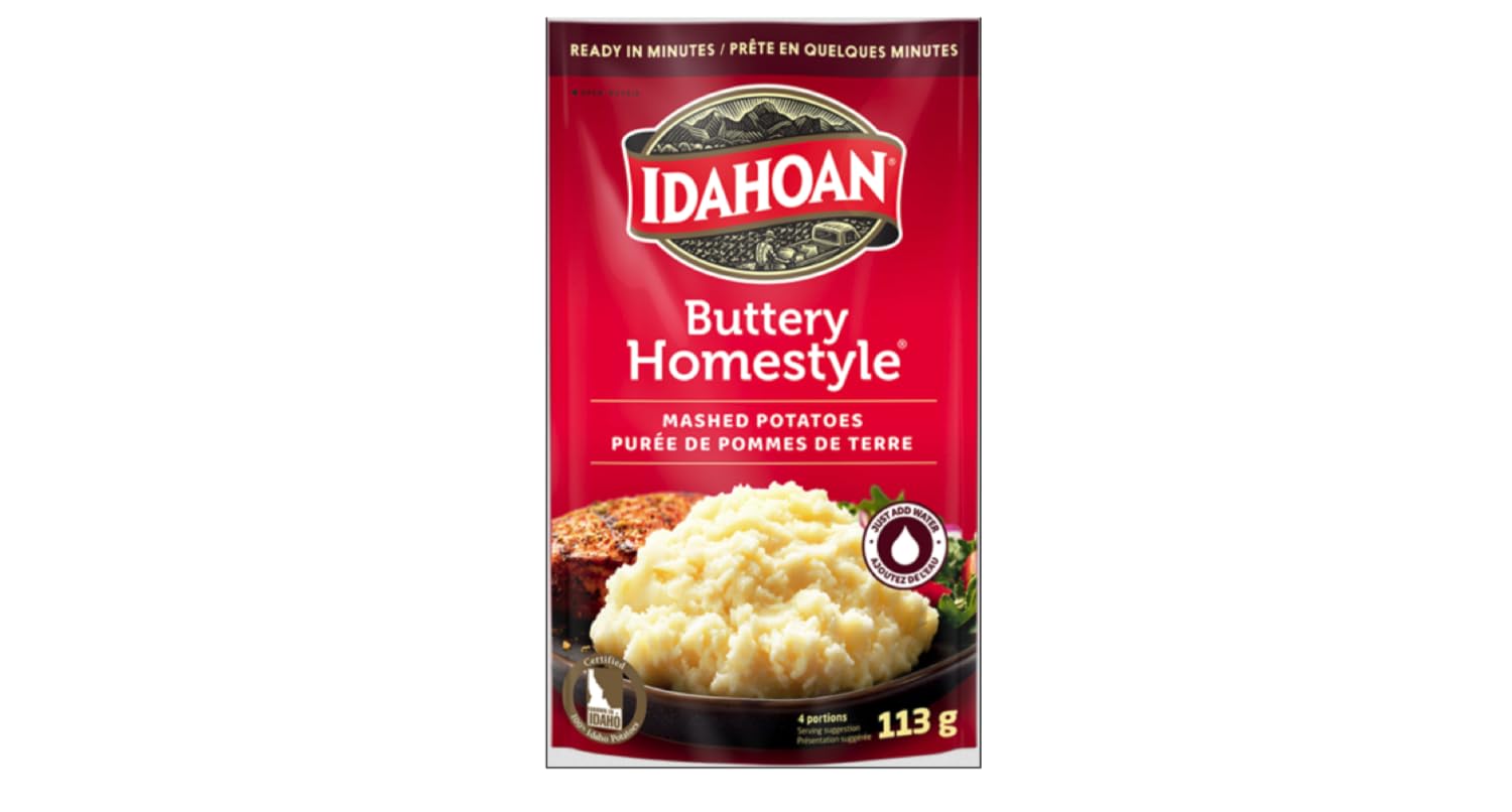 Idahoan Purée de pommes de terre Buttery Homestyle – Lot de 12