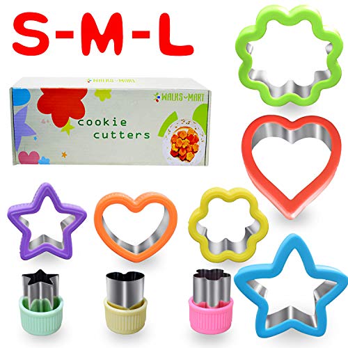 Cookie Cutters for Kids Big Medium Mini Star Vegetable Fruit Sandndwich Biscuit Pastry