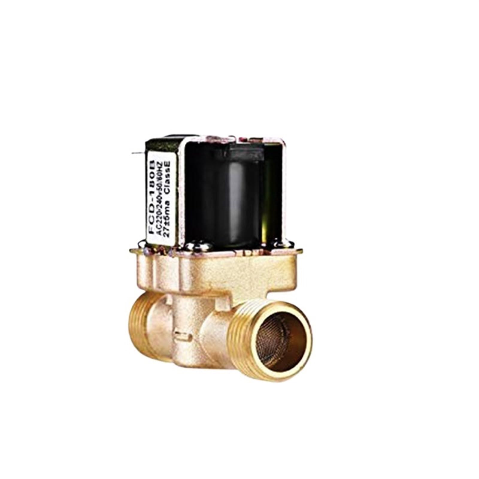 12V 24V 220V 1/2'' DN15 3/4'' DN20 Messing Elektrisches Magnetventil Wasser Lufteinlass Durchflussschalter for Solarwarmwasserbereiter Ventil(3/4",220V)