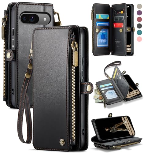 Defencase for Google Pixel 9/9 Pro Wallet Case with Card Holder, Black