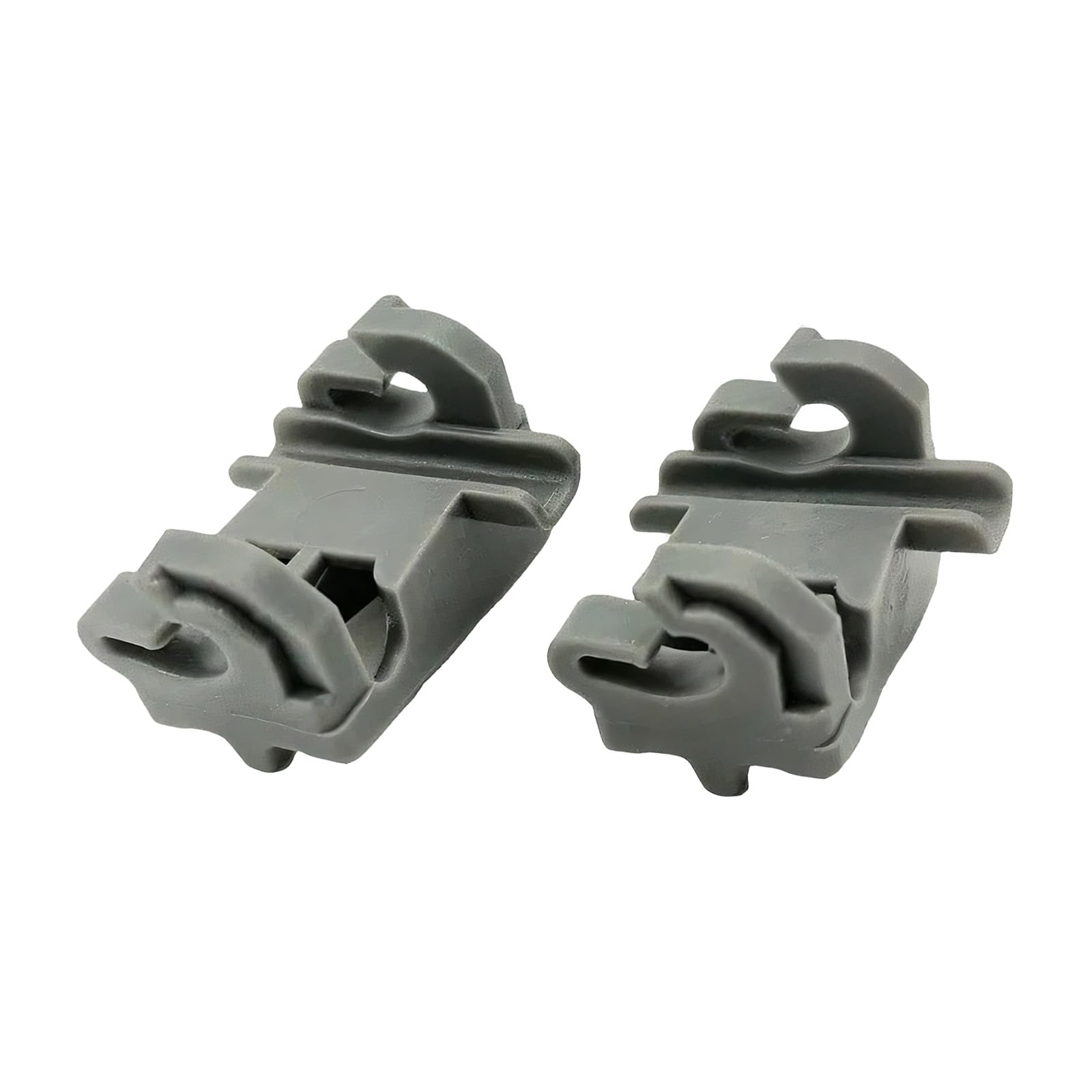 TFAOYS Dishwasher Upper Rack Clip Replacement, Gray Polymer Clip 2 Pack, 1.25 X 0.75 X 0.5 Inch Part for Rack Repair and Home Maintenance Abs Home Appliance Maintenance Current Shape Size