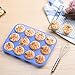 Silicone Muffin pan 12 Cups, European LFGB Non-Stick Cupcake Baking Pan, BPA Free Egg Tray Silicone Mold, Food-Grade Muffin Tin