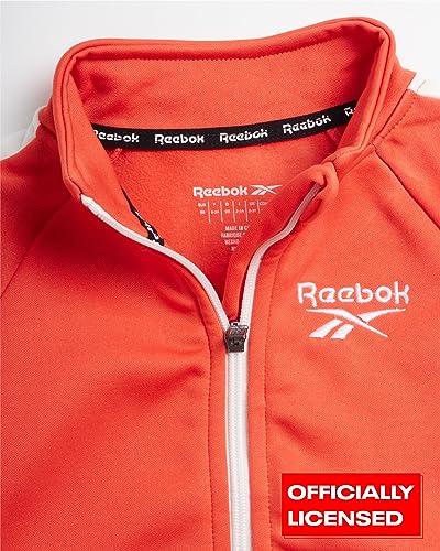 Reebok Boys Sweatpants Set - 2 Piece Active Tricot Zip Up Mock Neck Boys Sweatshirts and Kids Pants Matching Activewear Set3