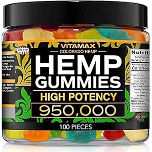 Vitamax Hemp Gummies – High Potency 950,000 – Natural Tasty Fruit Flavors – 100% Made in USA – 100ct