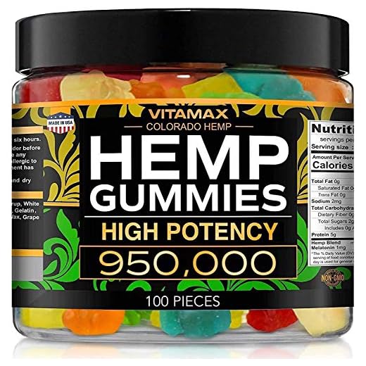 Vitamax Hemp Gummies - Great for Peace, Rest & Relaxation - 950,000 - Natural Fruit Flavors Tasty Relief – Made in USA – Relaxing Gummies – 100ct