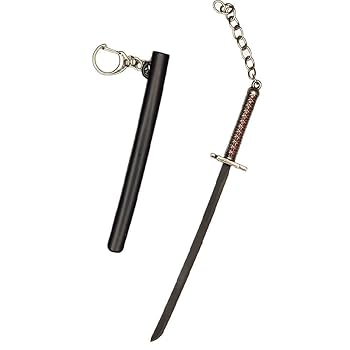 Portachiavi Katana Mini Tagliacarte - Spada Pirata In Metallo 17cm | Accessorio Originale - Foto 14